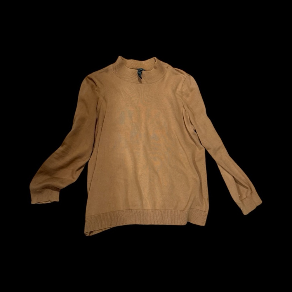 Ralph Lauren Classic Camel Crew Neck Sweater 1x - Picture 2 of 2